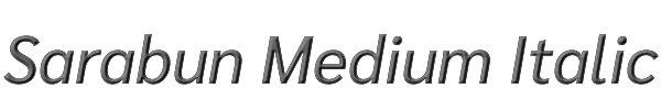 Sarabun Medium Italic 