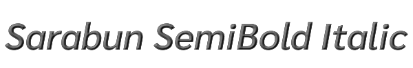 Sarabun SemiBold Italic 