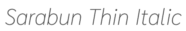 Sarabun Thin Italic 