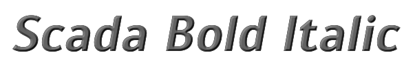 Scada Bold Italic 