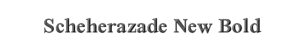 Scheherazade New Bold 