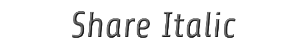 Share Italic 