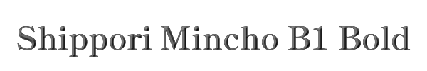 Shippori Mincho B1 Bold 
