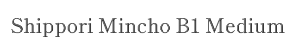 Shippori Mincho B1 Medium 
