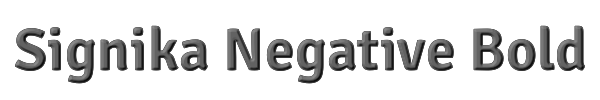Signika Negative Bold 
