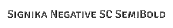 Signika Negative SC SemiBold 