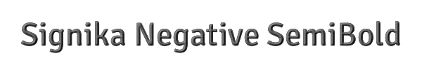 Signika Negative SemiBold 