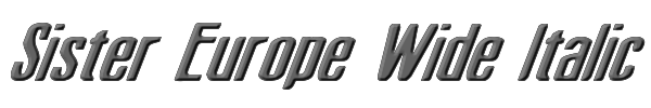 Sister Europe Wide Italic 