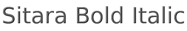 Sitara Bold Italic 