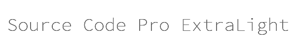 Source Code Pro ExtraLight 