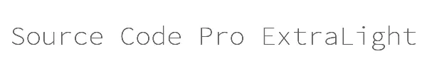 Source Code Pro ExtraLight 