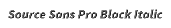 Source Sans Pro Black Italic 