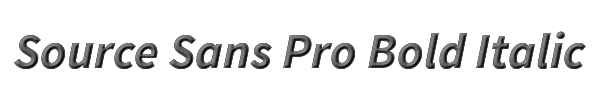 Source Sans Pro Bold Italic 