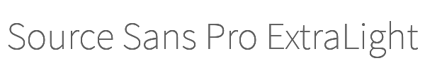 Source Sans Pro ExtraLight 