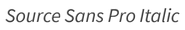 Source Sans Pro Italic 