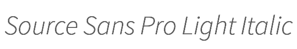 Source Sans Pro Light Italic 