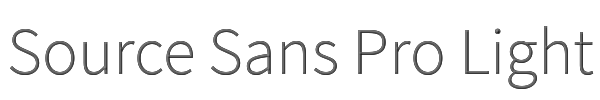 Source Sans Pro Light 