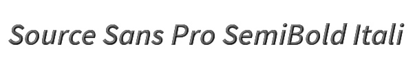 Source Sans Pro SemiBold Italic 