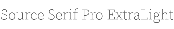 Source Serif Pro ExtraLight 