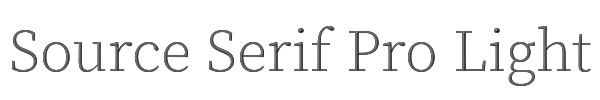 Source Serif Pro Light 