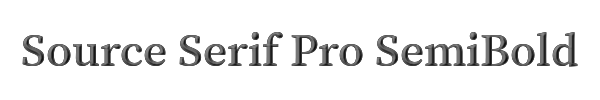Source Serif Pro SemiBold 