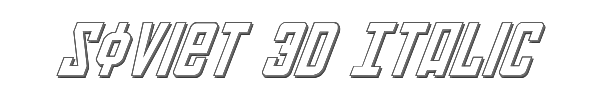 Soviet 3D Italic 