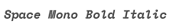 Space Mono Bold Italic 