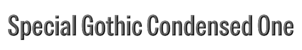 Special Gothic Condensed One 