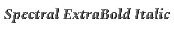 Spectral ExtraBold Italic 