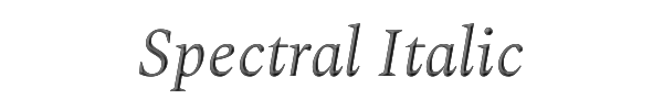 Spectral Italic 