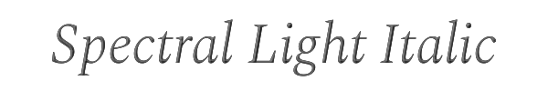 Spectral Light Italic 