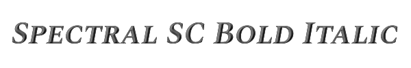 Spectral SC Bold Italic 