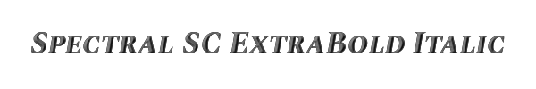 Spectral SC ExtraBold Italic 