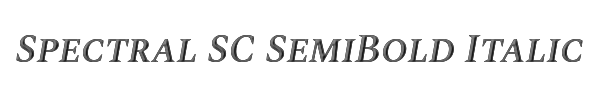 Spectral SC SemiBold Italic 