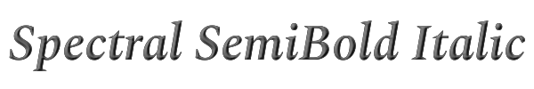 Spectral SemiBold Italic 