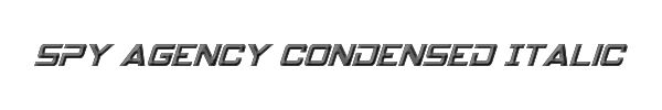 Spy Agency Condensed Italic 