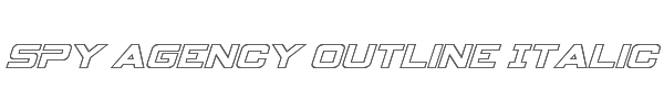 Spy Agency Outline Italic 