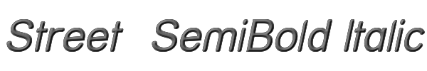 Street  SemiBold Italic 