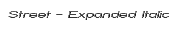 Street - Expanded Italic 