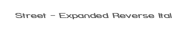 Street - Expanded Reverse Italic 