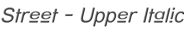 Street - Upper Italic 