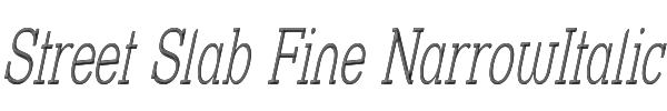 Street Slab Fine NarrowItalic 