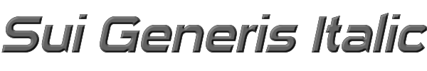 Sui Generis Italic 