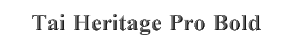 Tai Heritage Pro Bold 