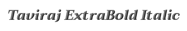 Taviraj ExtraBold Italic 