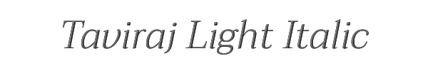 Taviraj Light Italic 