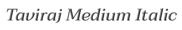 Taviraj Medium Italic 