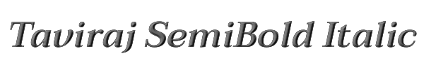 Taviraj SemiBold Italic 