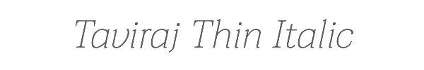 Taviraj Thin Italic 