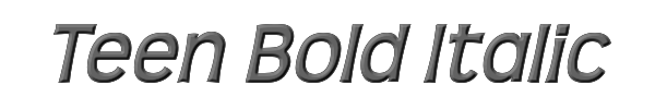 Teen Bold Italic 